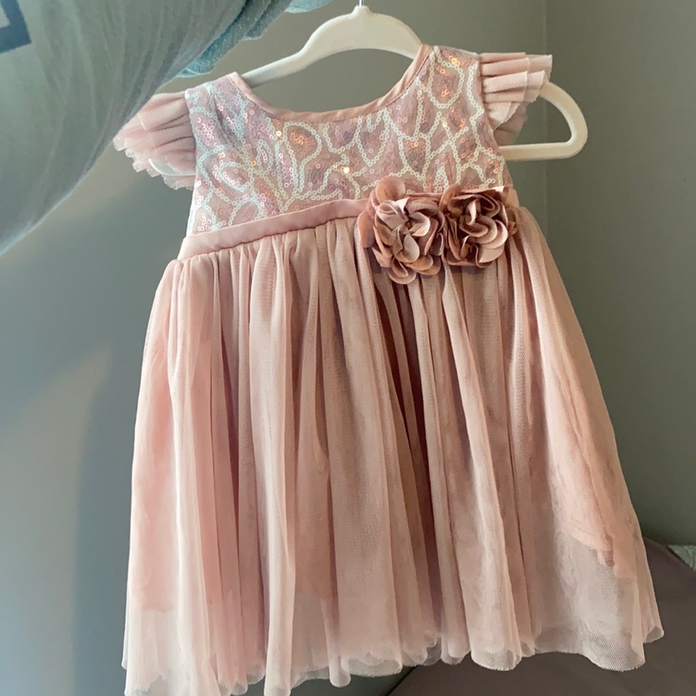Popatu Blush sequin formal dress 12 months